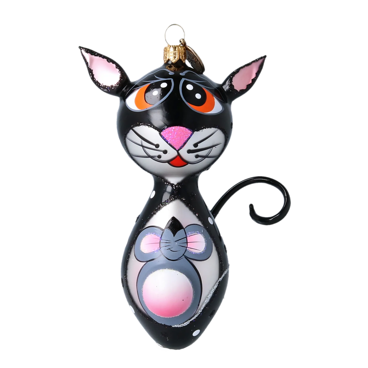 Wistful Shadow Guardian | Hand-Painted Glass Ornament | Blubom 2022-471