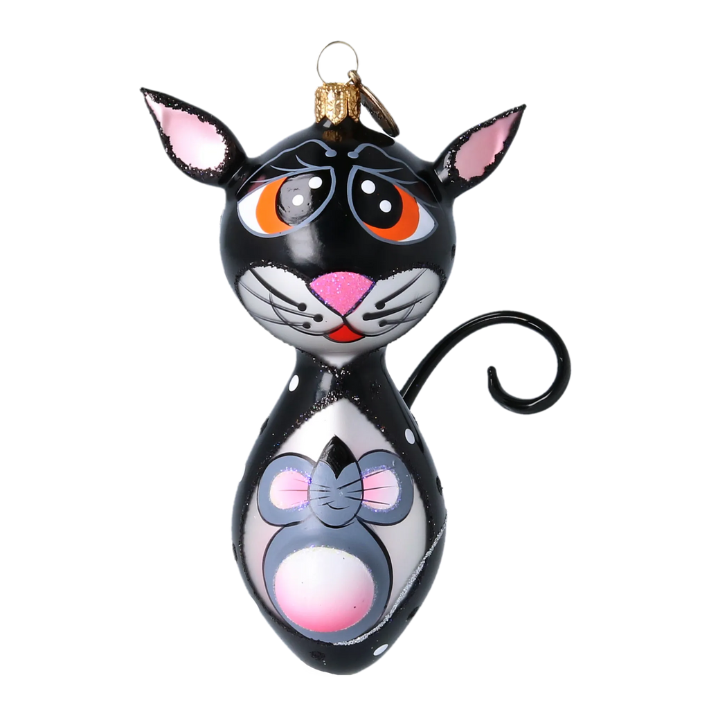 Wistful Shadow Guardian | Hand-Painted Glass Ornament | Blubom 2022-471