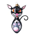 Wistful Shadow Guardian | Hand-Painted Glass Ornament | Blubom 2022-471