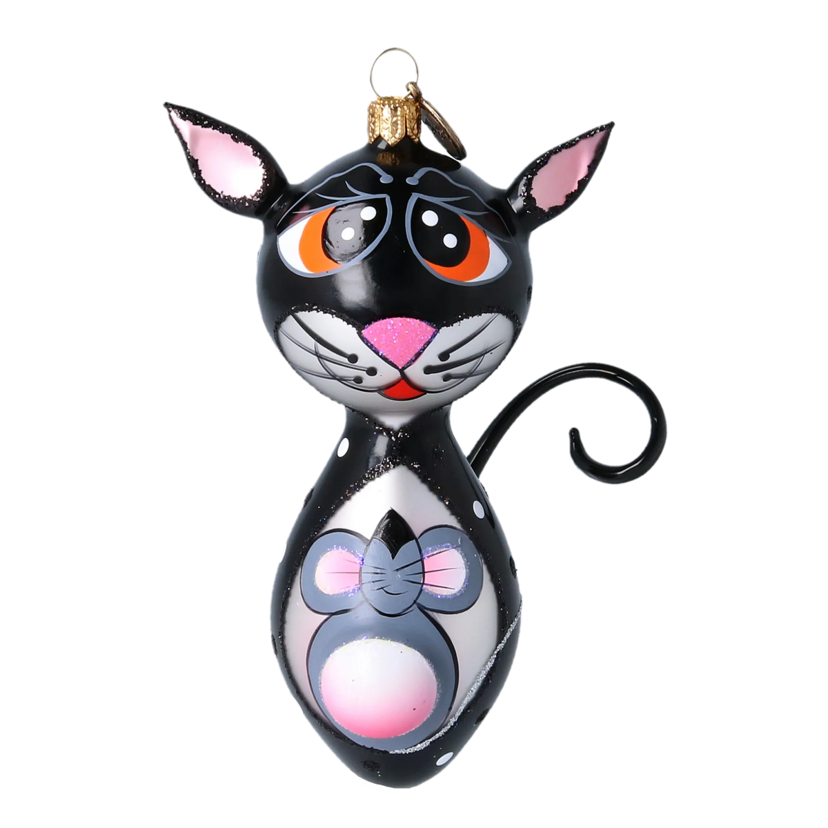 Wistful Shadow Guardian | Hand-Painted Glass Ornament | Blubom 2022-471