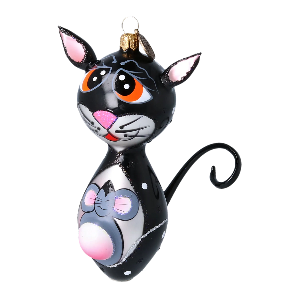 Wistful Shadow Guardian | Hand-Painted Glass Ornament | Blubom 2022-471