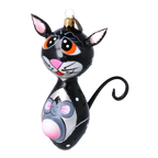 Wistful Shadow Guardian | Hand-Painted Glass Ornament | Blubom 2022-471