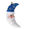 Load image into Gallery viewer, Magic Moon ornament. Handmade Glass Christmas ornament. 2022-477
