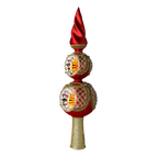 Gilded Solar Zenith | Hand-Painted Glass Ornament | Blubom 2022-479