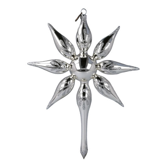 Star of the Fairy Dawn. Handmade Glass Christmas ornament. 2022-480