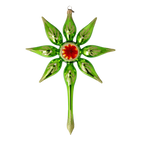 Verdant Solar Zenith | Hand-Painted Glass Ornament | Blubom 2022-483