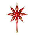 Gilded Crimson Zenith | Hand-Painted Glass Ornament | Blubom 2022-484