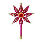 Magenta Solstice | Hand-Painted Glass Ornament | Blubom 2022-485