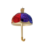 Vibrant Gilded Parasol | Hand-Painted Glass Ornament | Blubom 2022-486