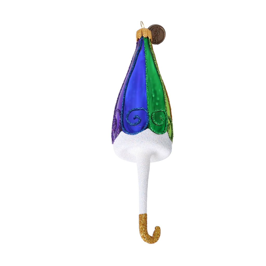 Gallant Promenade Parasol | Hand-Painted Glass Ornament | Blubom 2022-491