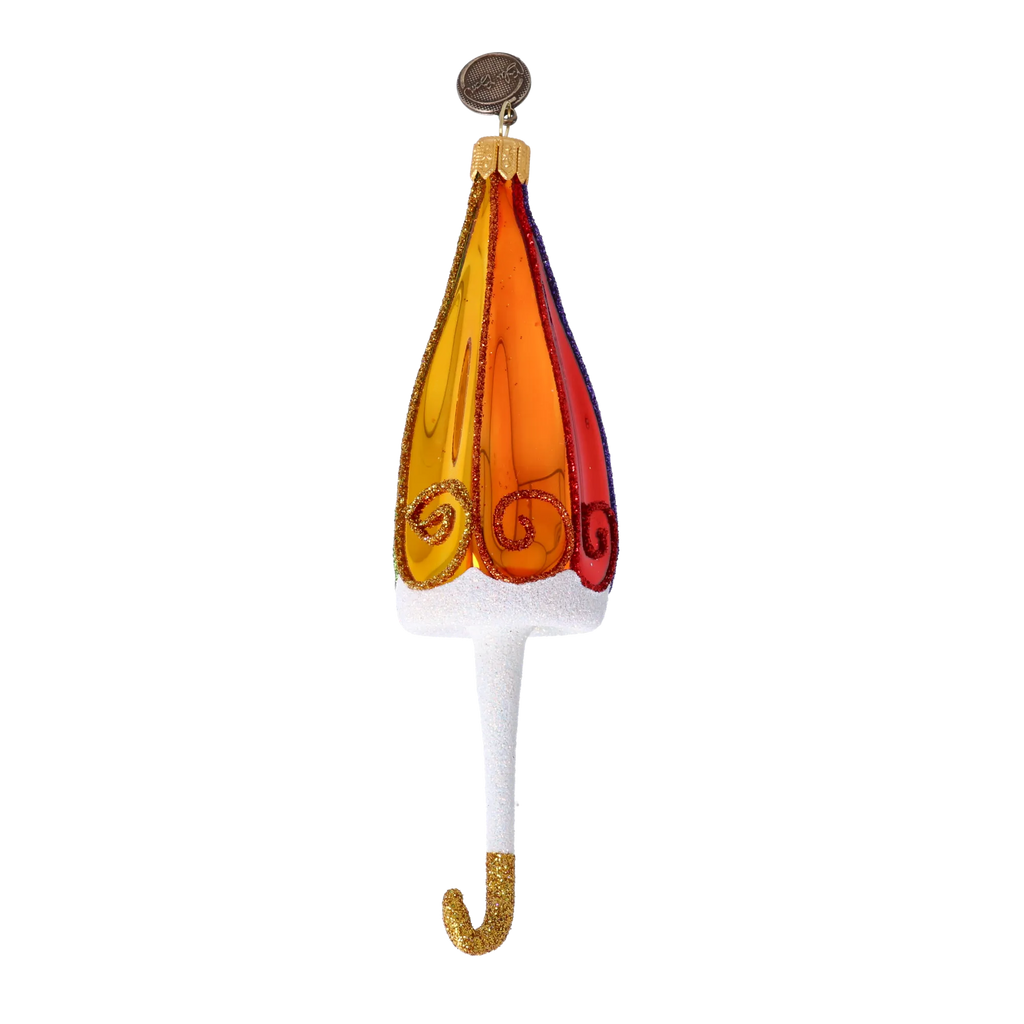 Gallant Promenade Parasol | Hand-Painted Glass Ornament | Blubom 2022-491