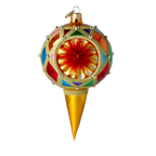 Gilded Jubilee | Hand-Painted Glass Ornament | Blubom 2022-498