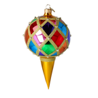 Gilded Jubilee | Hand-Painted Glass Ornament | Blubom 2022-498