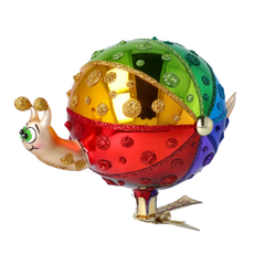 Rainbow Dot Kaleidoscope Snail