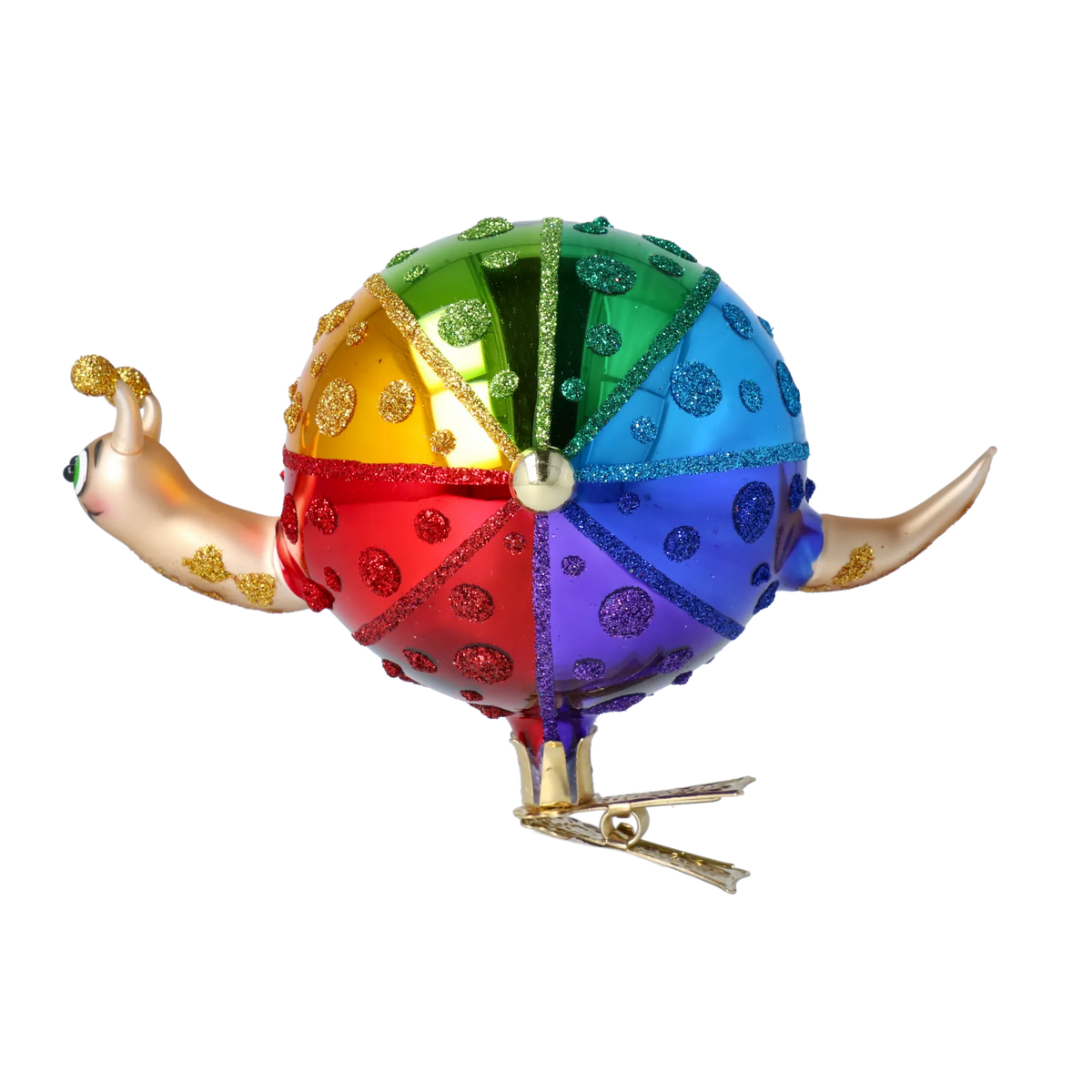 Cheerful Snail Voyager | Hand-Painted Glass Ornament | Blubom 2022-500