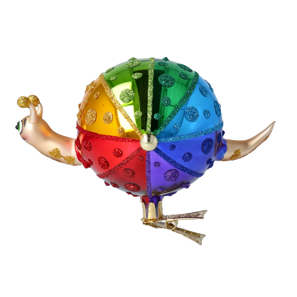 Cheerful Snail Voyager | Hand-Painted Glass Ornament | Blubom 2022-500
