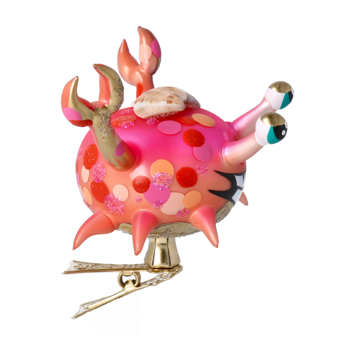Exultant Coral Mariner | Hand-Painted Glass Ornament | Blubom 2022-506