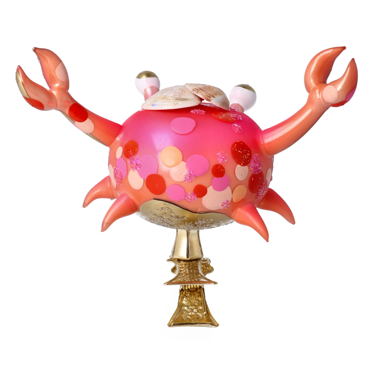 Exultant Coral Mariner | Hand-Painted Glass Ornament | Blubom 2022-506