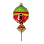 Gilded Meridian Echo | Hand-Painted Glass Ornament | Blubom 2022-510