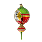 Gilded Meridian Echo | Hand-Painted Glass Ornament | Blubom 2022-510
