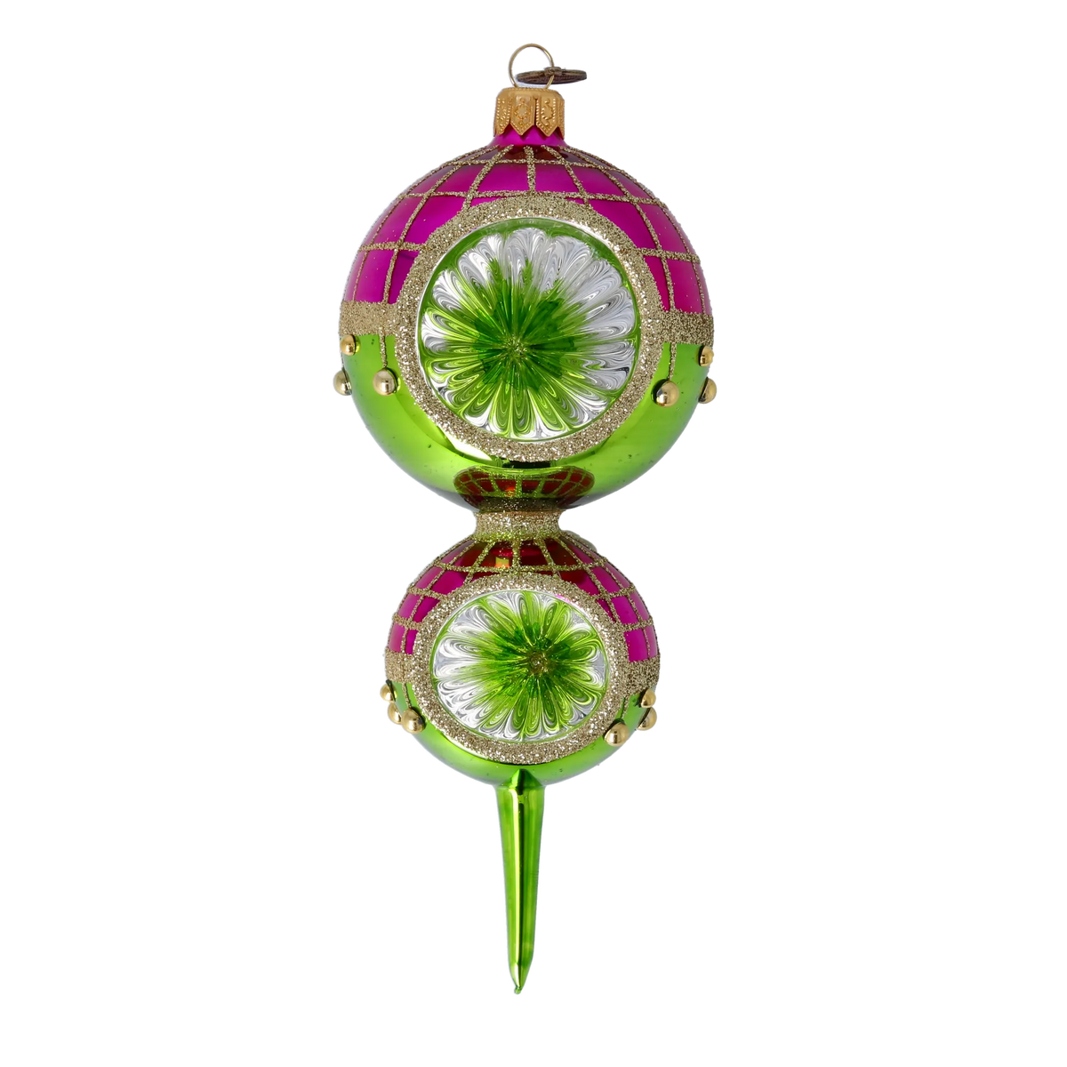 Cerise Solstice | Hand-Painted Glass Ornament | Blubom 2022-512