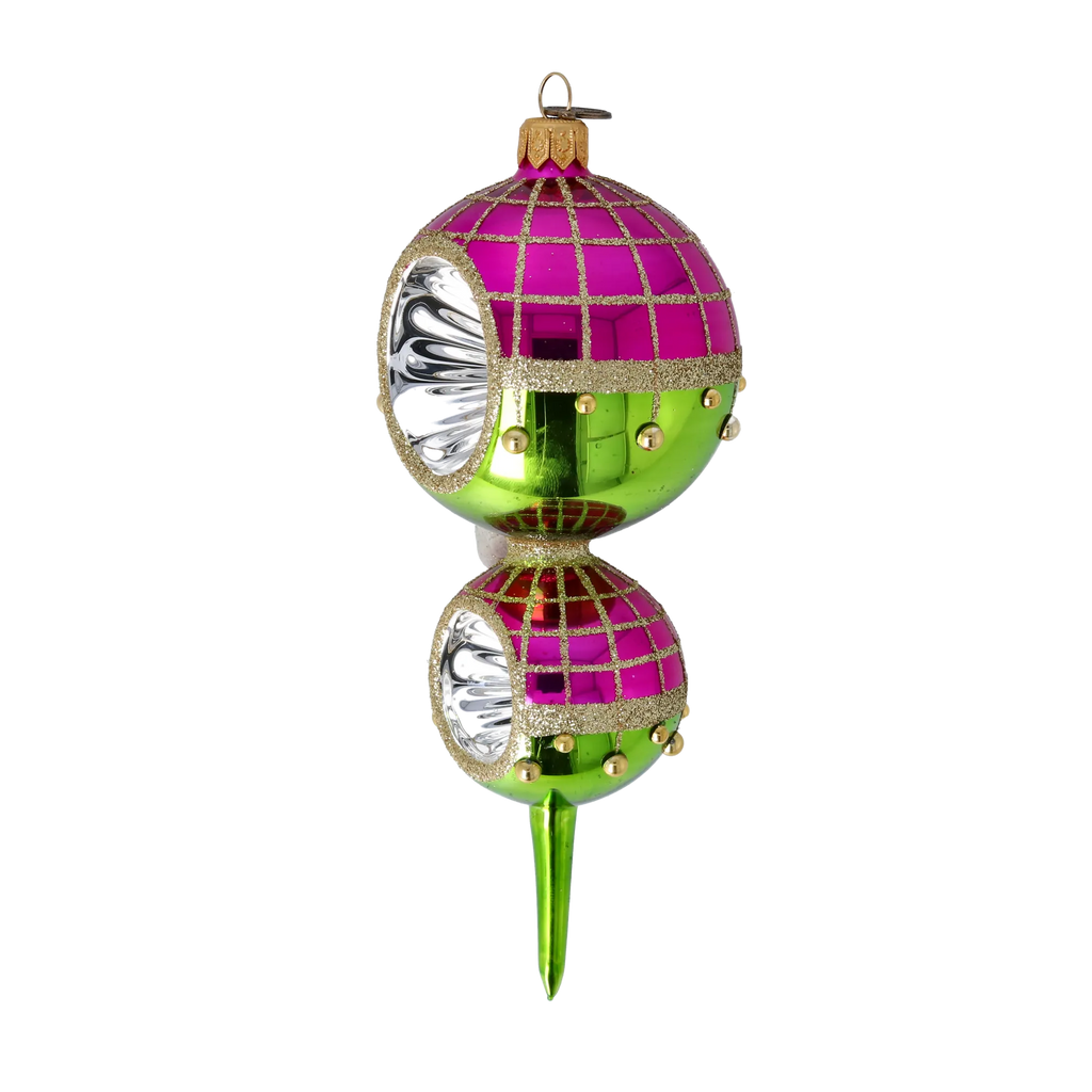 Cerise Solstice | Hand-Painted Glass Ornament | Blubom 2022-512