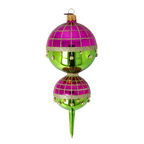 Cerise Solstice | Hand-Painted Glass Ornament | Blubom 2022-512