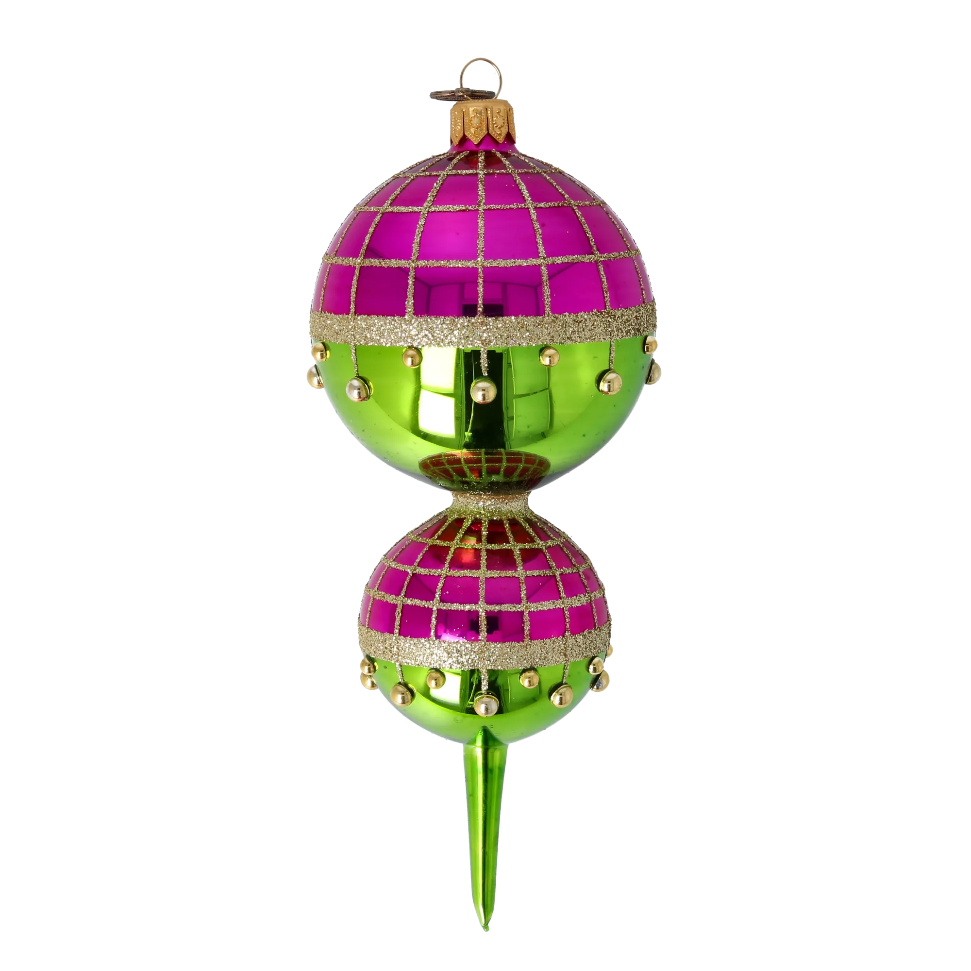 Cerise Solstice | Hand-Painted Glass Ornament | Blubom 2022-512