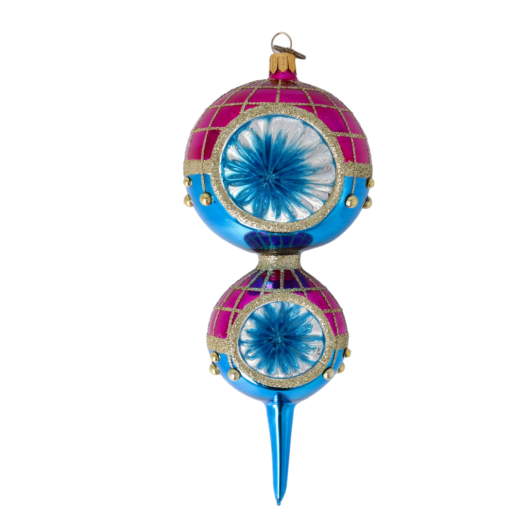 Cerulean Mirage | Hand-Painted Glass Ornament | Blubom 2022-513
