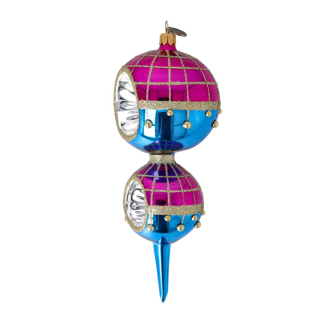 Cerulean Mirage | Hand-Painted Glass Ornament | Blubom 2022-513