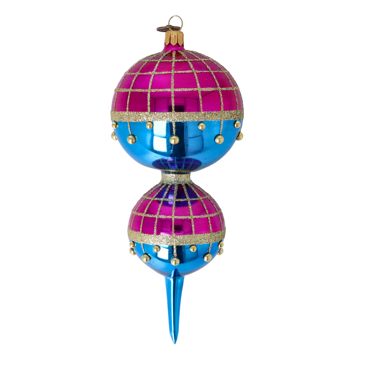 Cerulean Mirage | Hand-Painted Glass Ornament | Blubom 2022-513