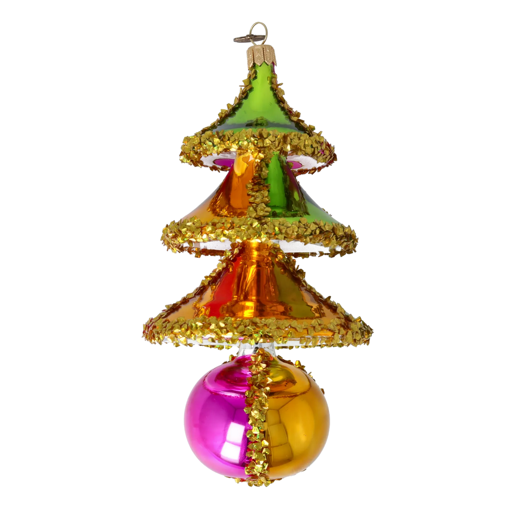 Gilded Aurora | Hand-Painted Glass Ornament | Blubom 2022-516