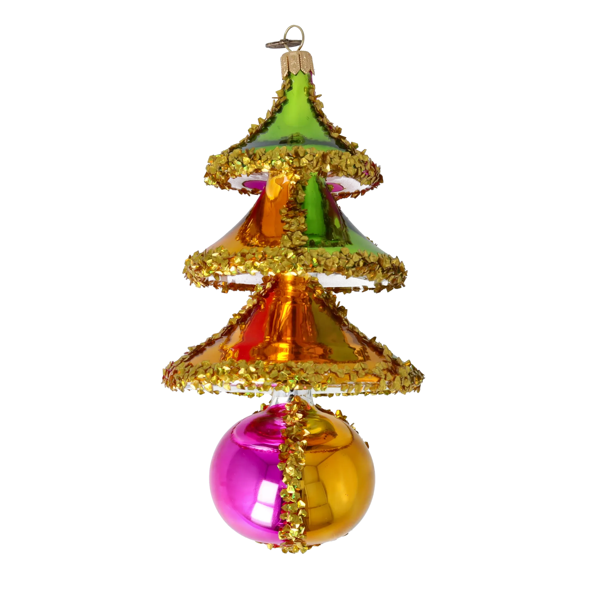 Gilded Aurora | Hand-Painted Glass Ornament | Blubom 2022-516