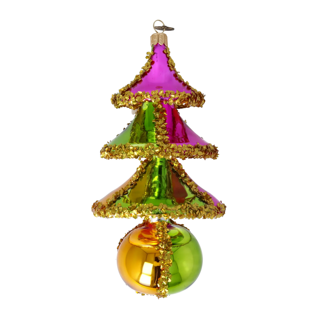 Gilded Aurora | Hand-Painted Glass Ornament | Blubom 2022-516