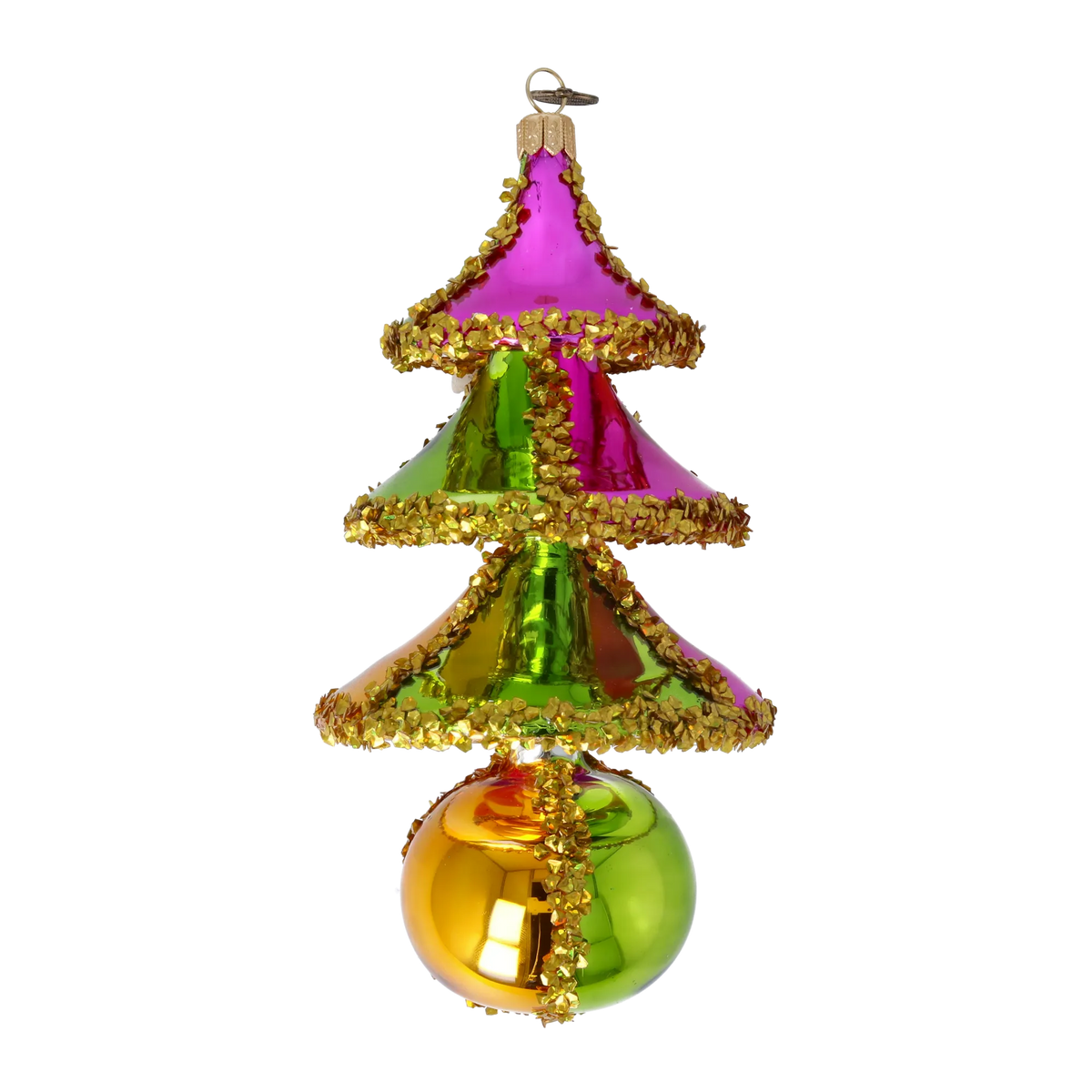 Gilded Aurora | Hand-Painted Glass Ornament | Blubom 2022-516