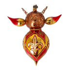 Curious Herald | Hand-Painted Glass Ornament | Blubom 2022-518