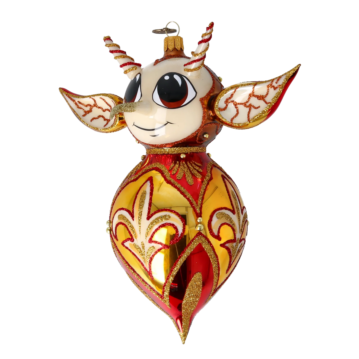 Curious Herald | Hand-Painted Glass Ornament | Blubom 2022-518