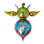Vigilant Azure Herald | Hand-Painted Glass Ornament | Blubom 2022-519