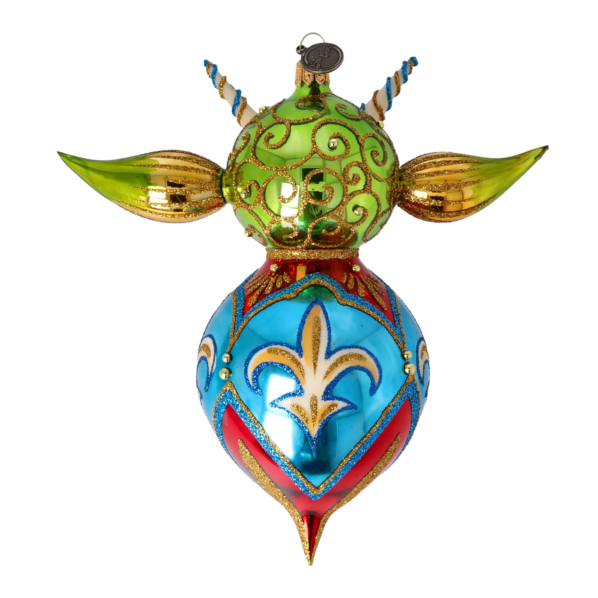 Fairytale Devil. Handmade Glass Christmas ornament. 2022-519