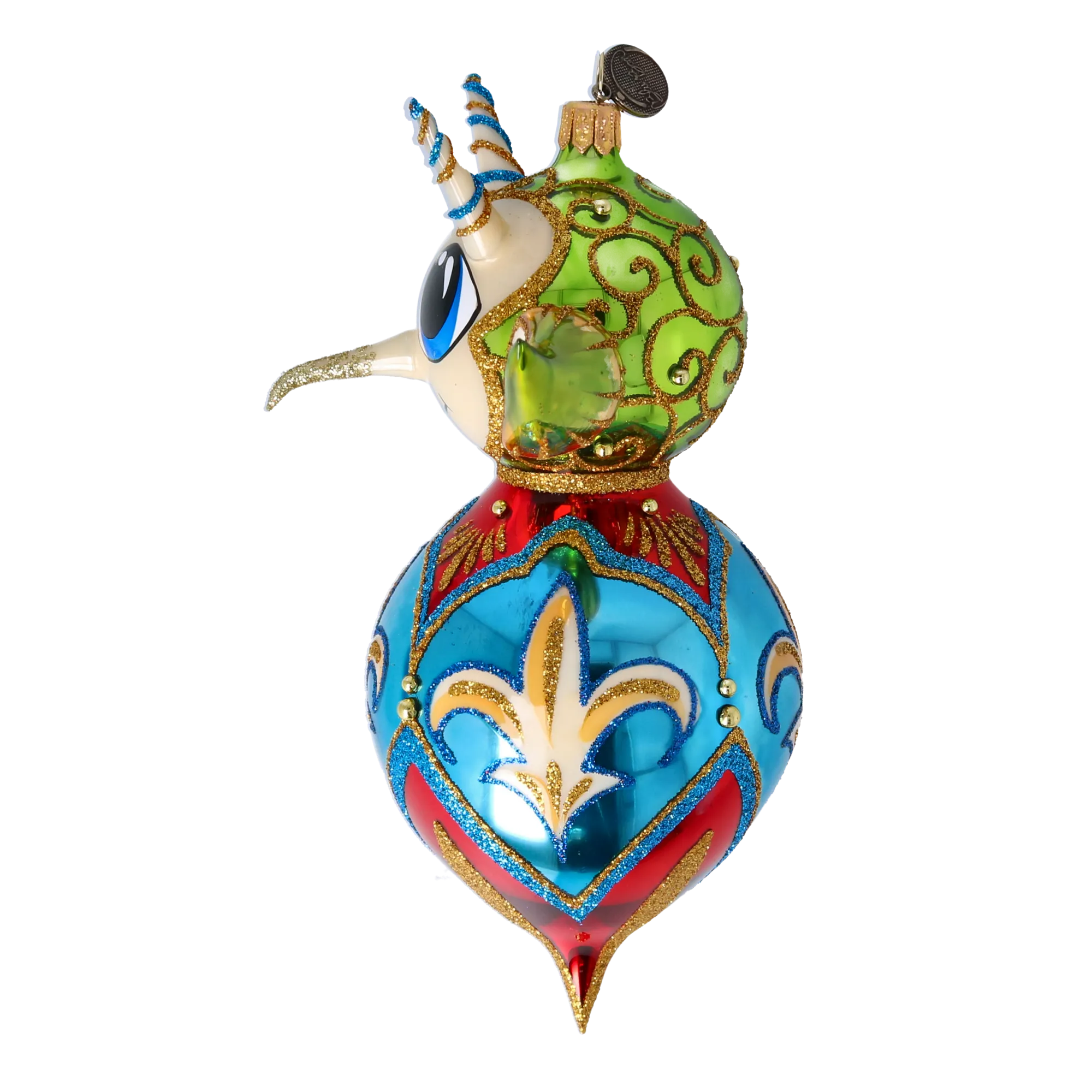 Fairytale Devil. Handmade Glass Christmas ornament. 2022-519