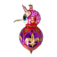 Load image into Gallery viewer, Pink Fantasy Devil. Handmade Glass Christmas ornament. 2022-520
