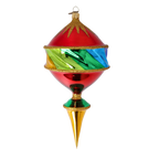 Chromatic Fanfare | Hand-Painted Glass Ornament | Blubom 2022-522