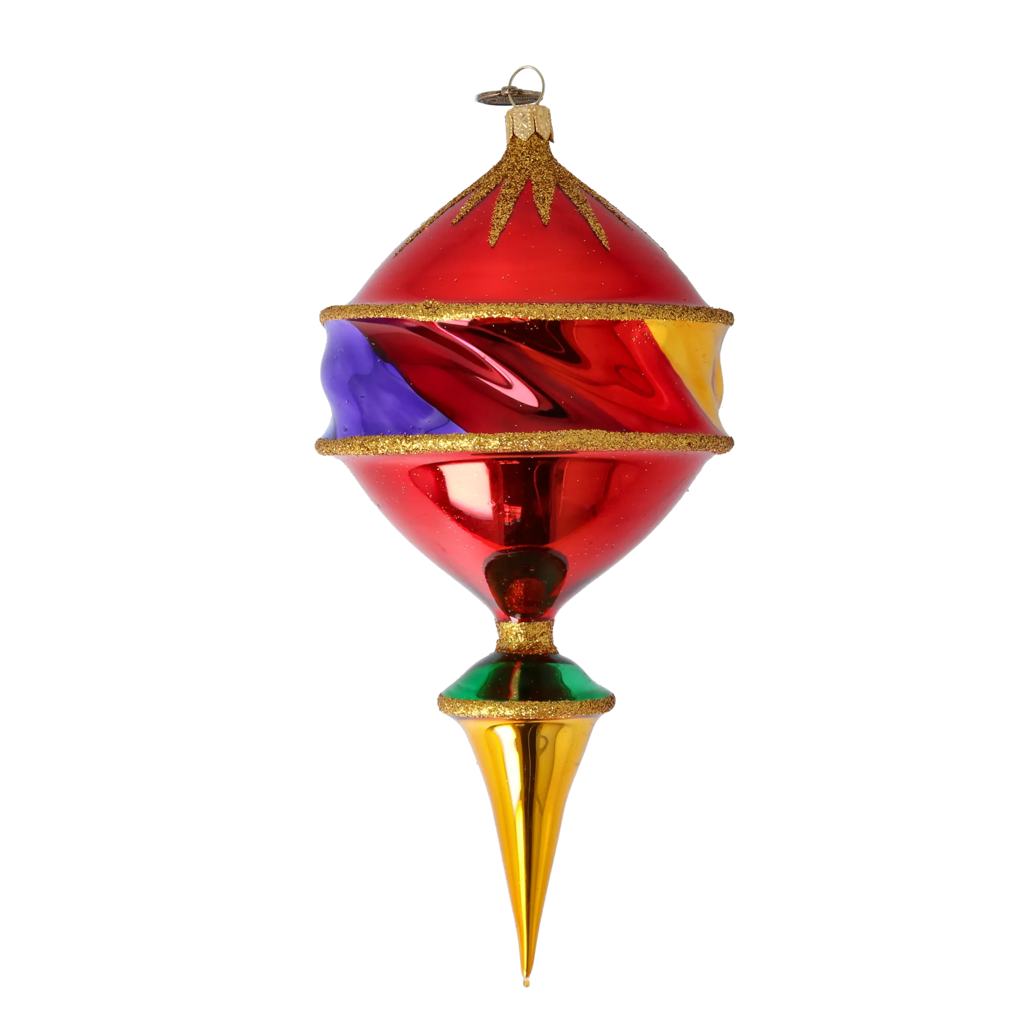 Chromatic Fanfare | Hand-Painted Glass Ornament | Blubom 2022-522