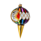 Obsidian Gilded Solstice | Hand-Painted Glass Ornament | Blubom 2022-524