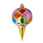 Ruby Solar Pulse | Hand-Painted Glass Ornament | Blubom 2022-525