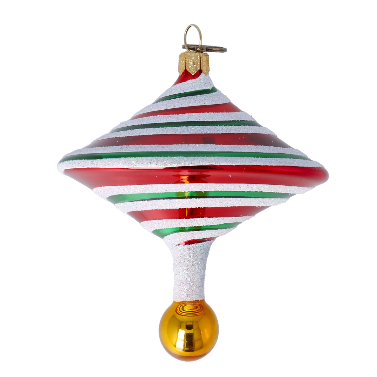Crimson Vertigo | Hand-Painted Glass Ornament | Blubom 2022-526