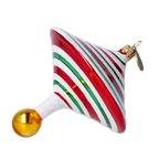 Crimson Vertigo | Hand-Painted Glass Ornament | Blubom 2022-526