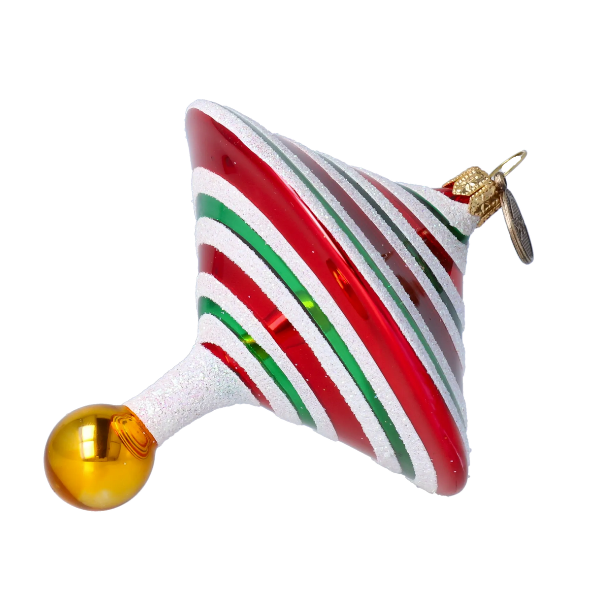 Crimson Vertigo | Hand-Painted Glass Ornament | Blubom 2022-526