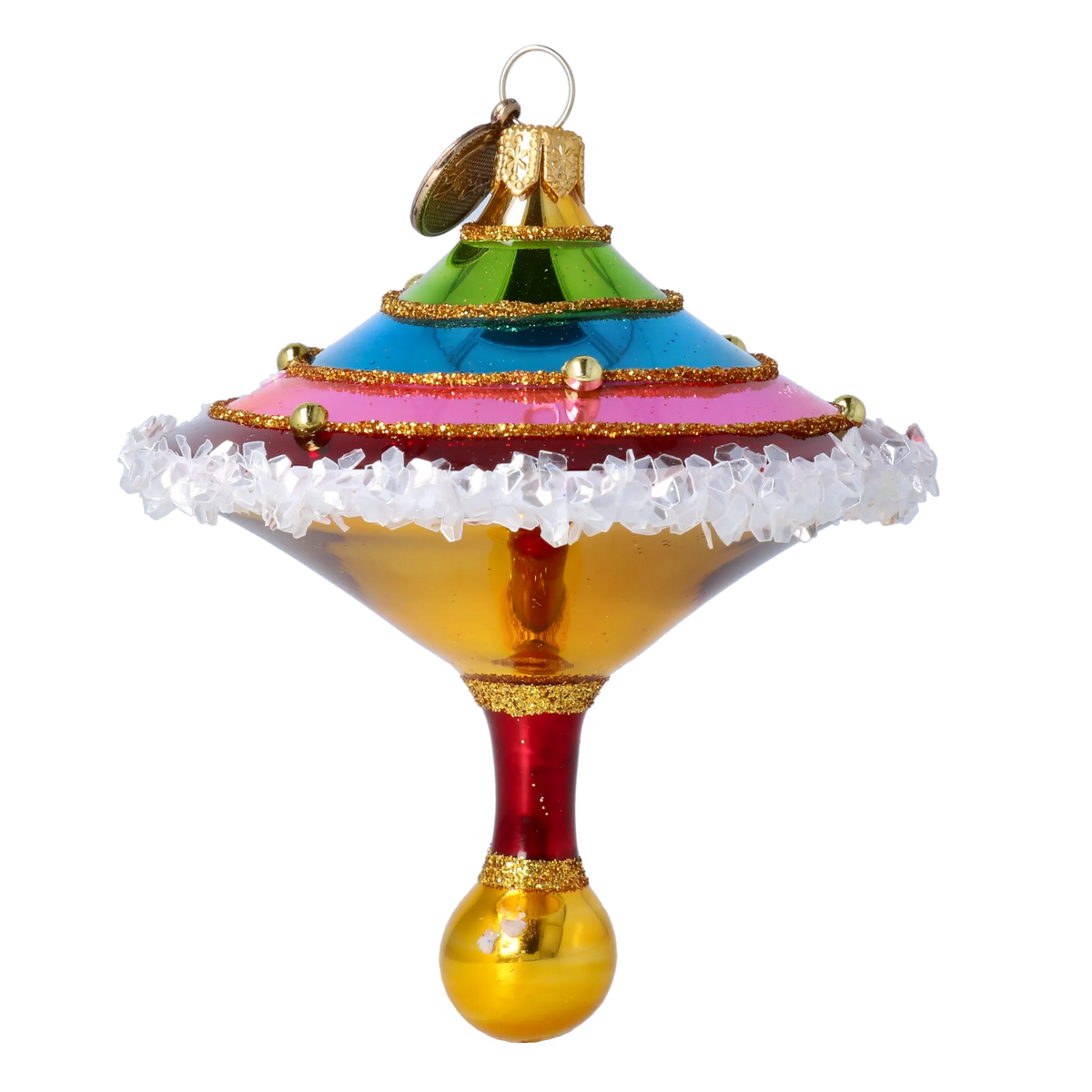Vivid Painted Rhythm | Hand-Painted Glass Ornament | Blubom 2022-527