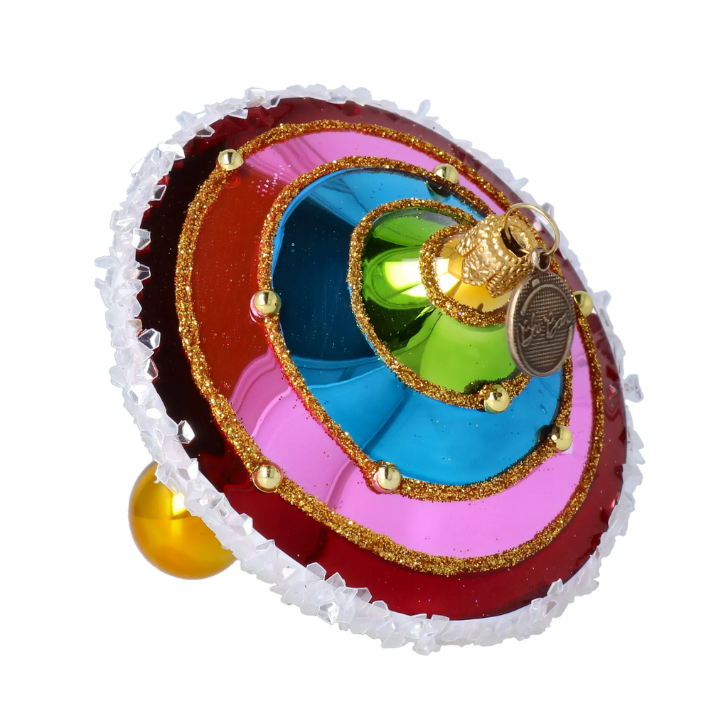 Vivid Painted Rhythm | Hand-Painted Glass Ornament | Blubom 2022-527